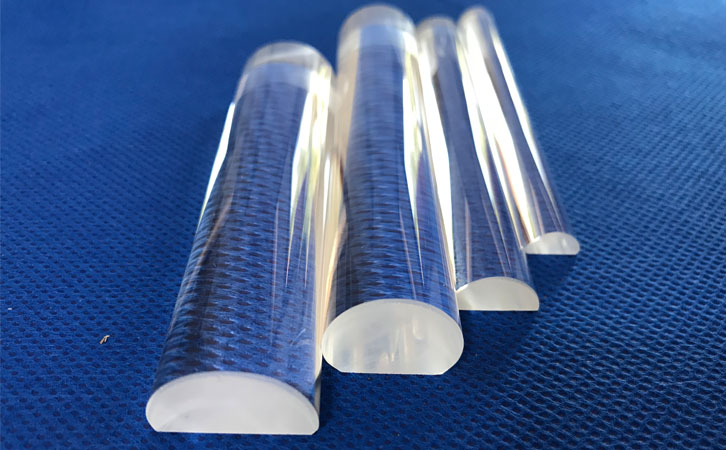 線形led光源用半圓石英棒